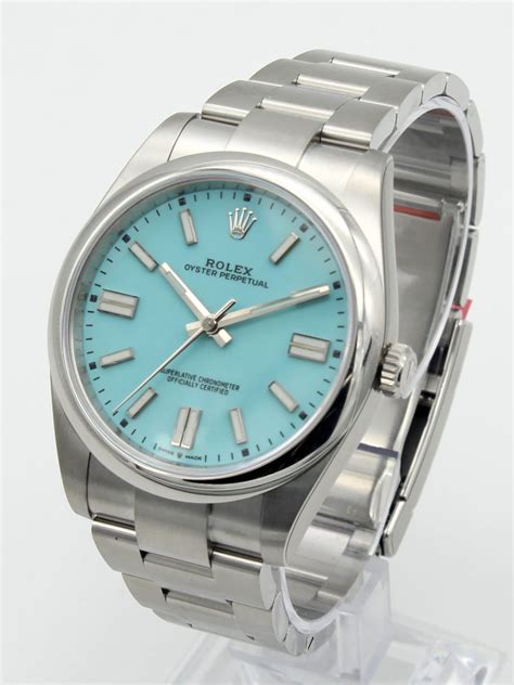 womens rolex with turquoise face|Rolex op 41 tiffany.